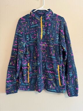 Chubbies Mens Retro Tropical Fleece Quarter Zip Pullover